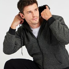 Mens Hoody Hoodie Fleece Lined