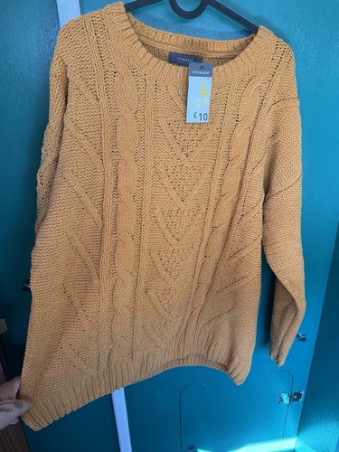Mustard knitted jumper - knitted,