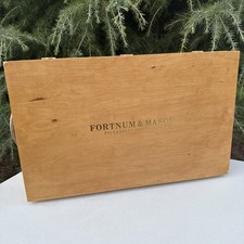 Large Fortnum & Mason Wooden Hamper Vintage Wine Box Fits 12 Bottles (Empty)