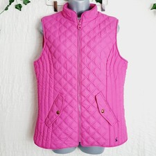 Joules Ladies Minx Lightweight Quilted Gilet BodyWarmer - Cerise Size 14