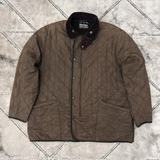 Vintage Barbour Polar Quilts Brown Corduroy Collar Jacket - XXL / XXXL Mens