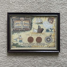 Framed The Sunken Treasure Of The Admiral Gardner 1809 With 2 1808 10 Cash Coins