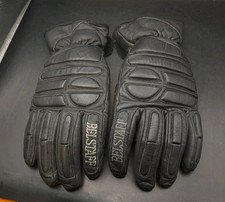 Pair Of Belstaff Hipora Motorcycle Gloves Leather Black Size S 