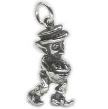 Leprechaun Lucky sterling silver charm .925 x 1 Irish Luck charms