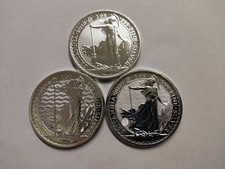 3x 1oz Fine Silver Britannia