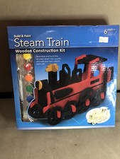Steam Train Woodcraft Construction Kit - TRAIN 3D Wooden Model Puzzle KIDS/ADULT