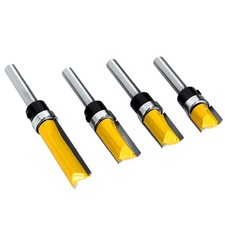 4PCS/Set 1/4" Shank Straight