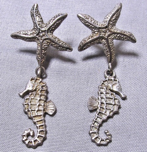 Sterling silver drop - silver, earrings