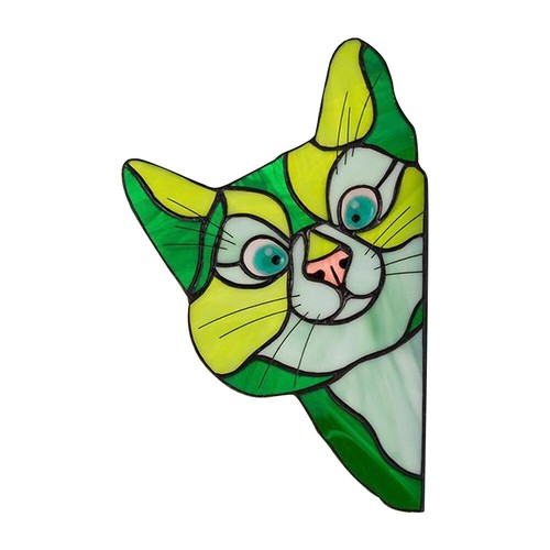 Cat stained acrylic sun - stained,