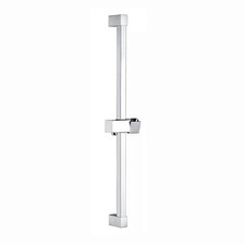 Shower Slider Rail Square Adjustable Holder Pole Chrome Stainless Steel ENKI S18