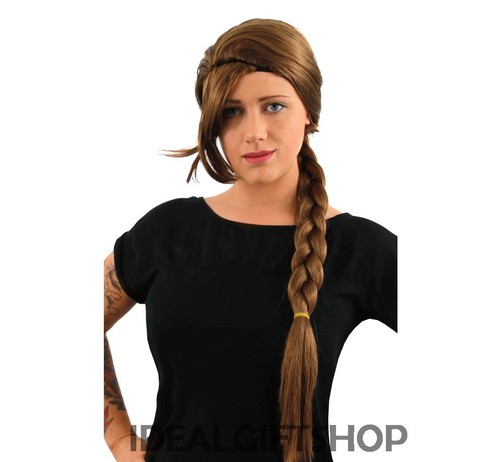 Brown braid wig book movie - brown,