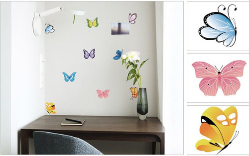 Colorful transperent butterfly - colorful,