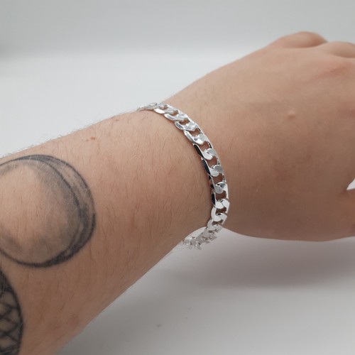 925 sterling silver curb - silver, link