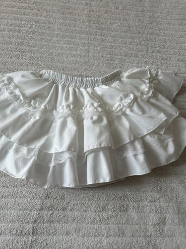White tiered ruffle - mini, skirt