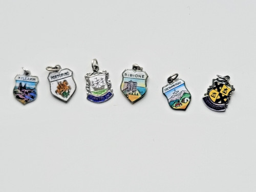 Vintage silver enamel - silver, travel