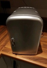 Argos Mini Fridge - silver, 4L compact/portable cooler warmer- AC/DC - 12 V 