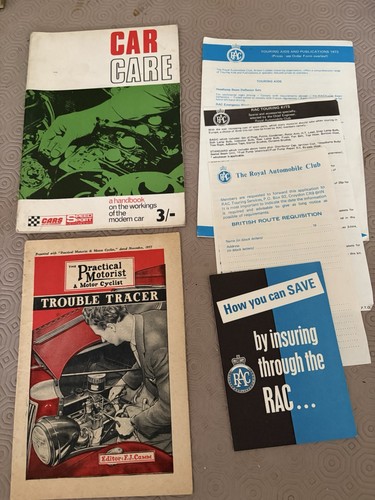 Vintage car booklets and - car,