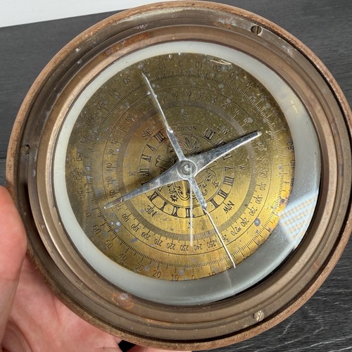 Vintage maritime brass compass - maritime,