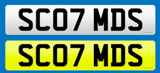 private number plate already on retention and ready to go SC07 MDS Scot Scott