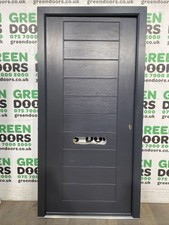 SHORT GREY FRONT DOOR COMPOSITE WOODGRAIN EXTERIOR EXTERNAL ANTHRACITE USED