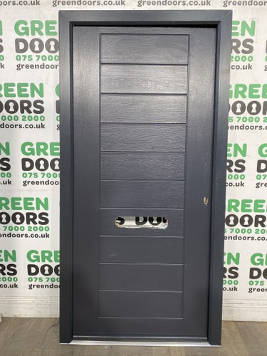 Short grey front door - grey,