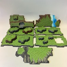 Mega Bloks Pyrates, Dragons, Halo Base Green Brown Grey Plates Bundle