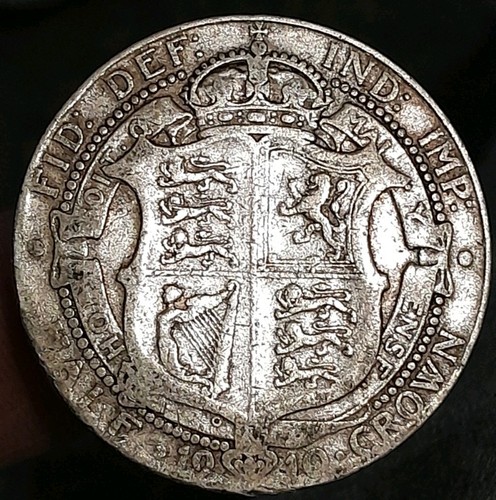 1910 edward vii half - half, crown