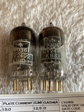2x E88CC CV2492 Gold Pin Valve Tubes - SP25