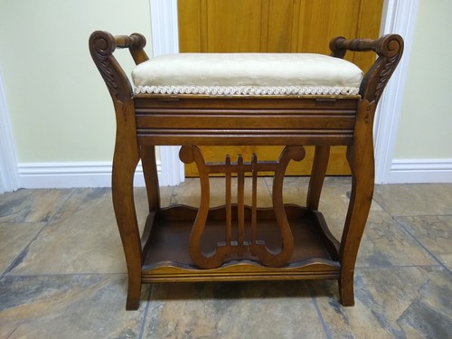 Antique piano stool - antique,