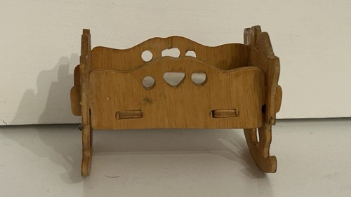 Wooden rocking cot with - rocking, baby