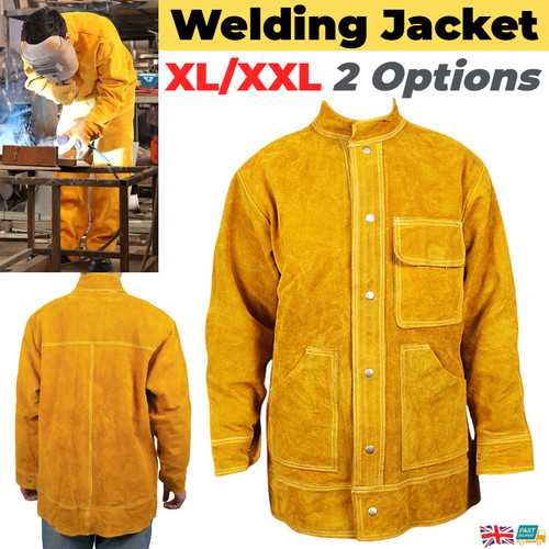Welding jacket leather safe - leather,