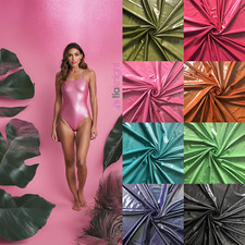 Metallic Foil Gloss Nylon Jersey 4 Way Stretch Dance/Swim Fabric By Tia Knight