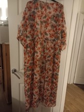 B70 Beautiful Ladies Primark Cover Up Long Length New No Tags Sheer Tie Front