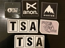 Snowboarding Stickers - Burton, Anon, Picture & TSA