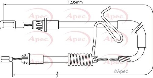 Apec rear right brake cable - apec,