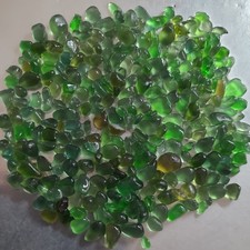 300 very small pieces Green English Sea glass Mosaic North East Coast Seaham