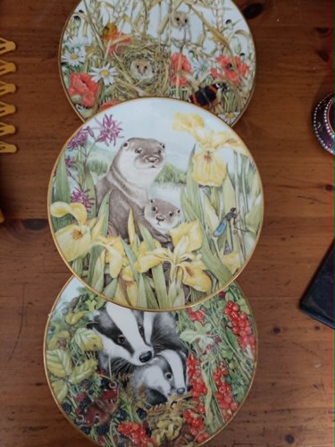 Set three decorative plates - set,
