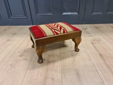 Small Vintage Upholstered Footstool
