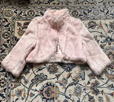 Vintage baby pink rabbit fur