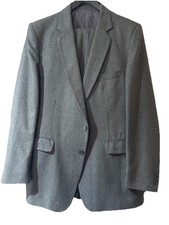 John Walton 80's Vintage Classic Winter weight Grey Pinstripe Suit UK 44R