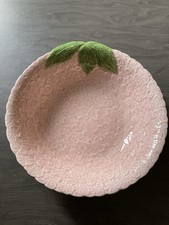 Falcon Ware Light Pink Embossed Petal Design with Green Leaf/Vintage Bowl