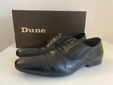 GENUINE DUNE ALEX SMART Black LEATHER DESIGNER Shoes BLIND SEAM LACE UP Sz UK 8