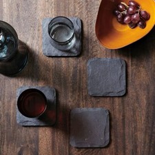 Slate Coasters 10cm Set Square