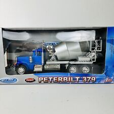 WELLY 1:32 Scale Peterbilt 379 Diecast Cement Mixer Lorry Truck Diecast Model
