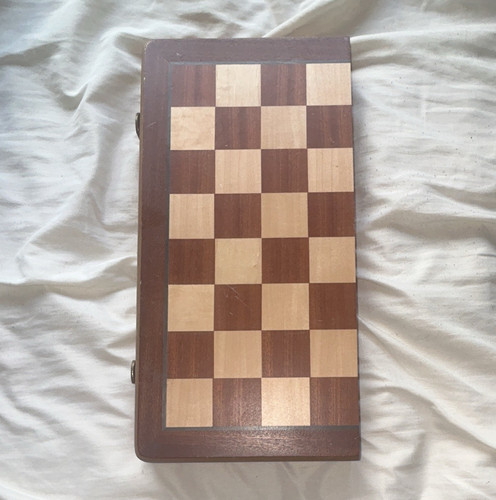 Wooden folding chess set with - wooden,