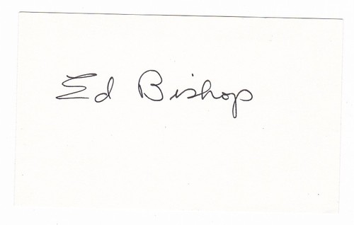 Bishop signed autograph - ed,