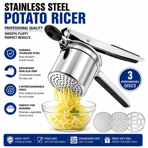 Large potato ricer heavy duty - large,