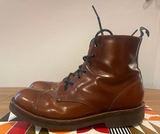 Grenson Desmond derby boot in mid brown leather UK 9 G RRP £365