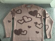 Next Jumper Pink Hearts Size Small - Good Condition