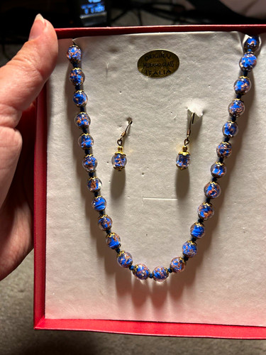Murano glass italia blue - murano,